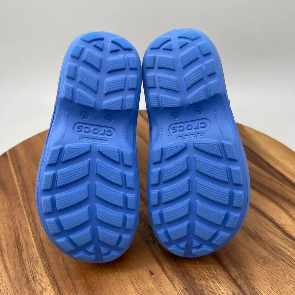 Crocs Handle It Rain Boots Youth Kids C12 Sea Blue Outdoor Waterproof Unisex